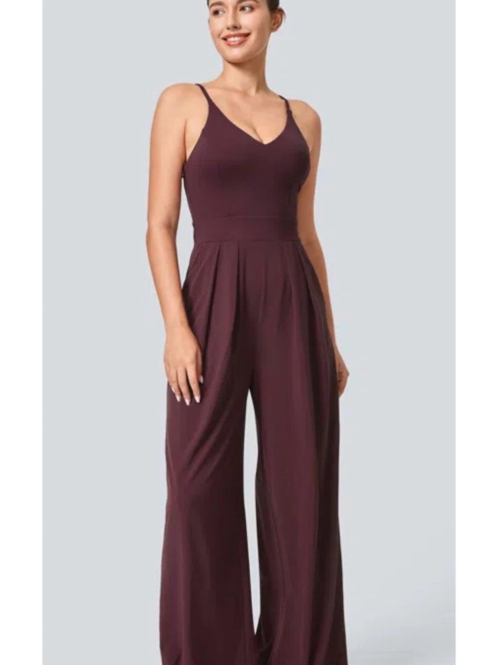 Halara Sleeveless Wide-Leg Jumpsuit L